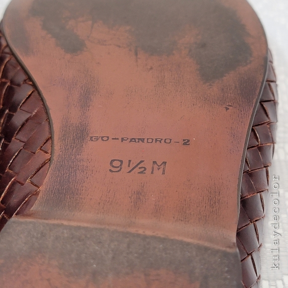 Vintage Pappagallo Woven Leather Tassel Classic Flats Brown Slipon Loafers 9.5 - Picture 13 of 16